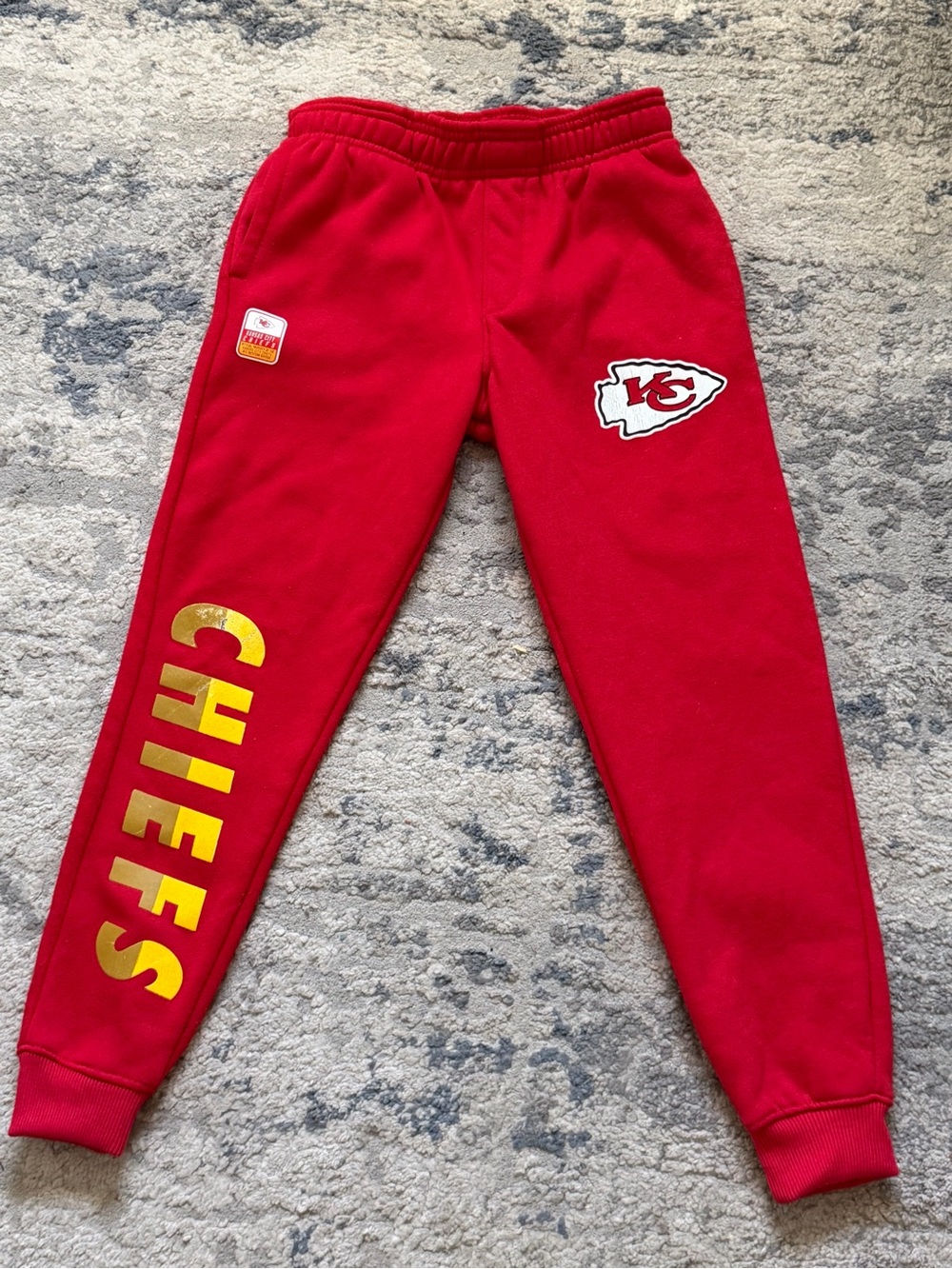Kansas City Chiefs NFL Youth Size 8 Red Fleece Jogger Sweatpants